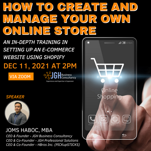 How to Create and Manage Your Own Online Store (Dec 11, 2021 at 2pm)